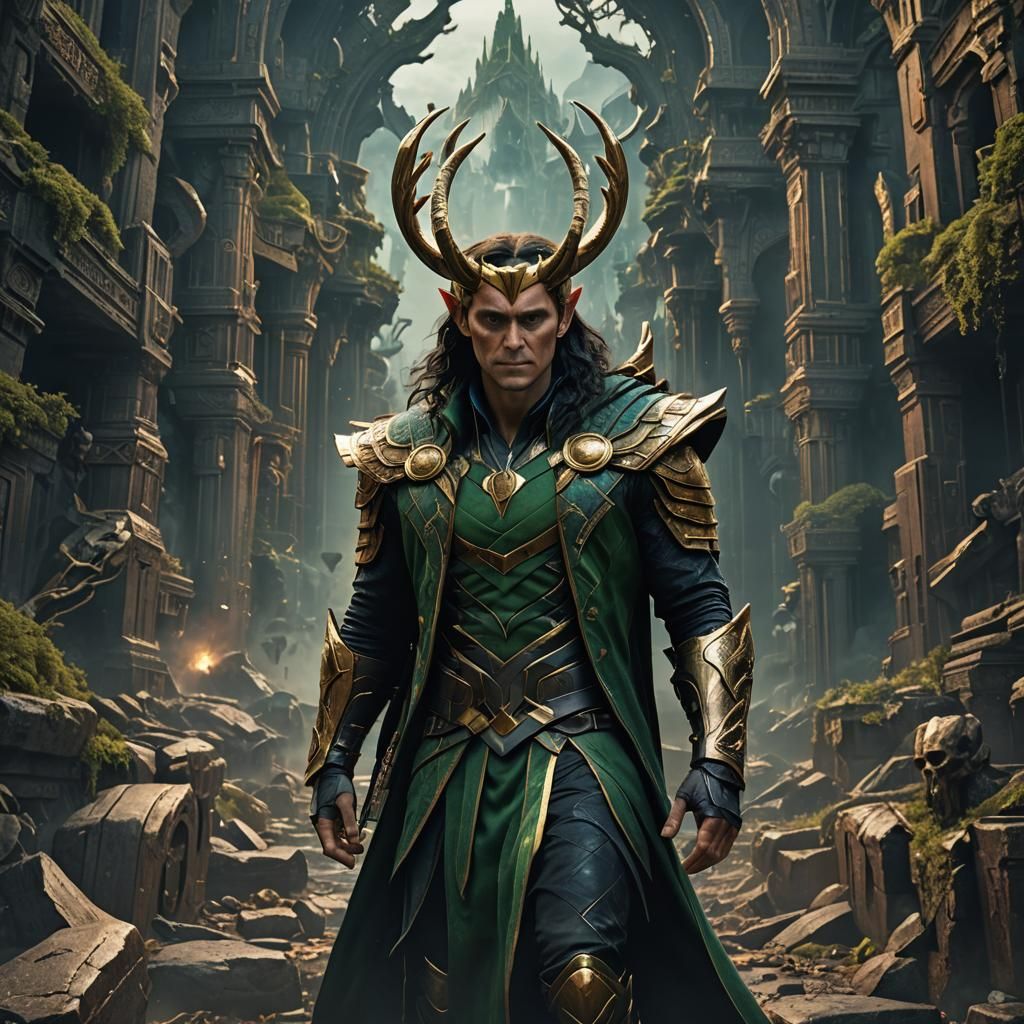 Detailed Matte Painting of Loki in 8K