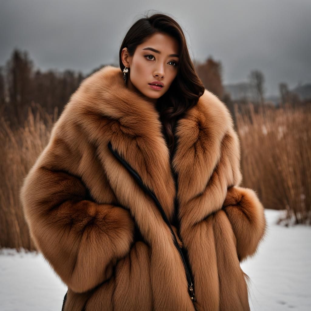AI Generated Fur Coat Rendering