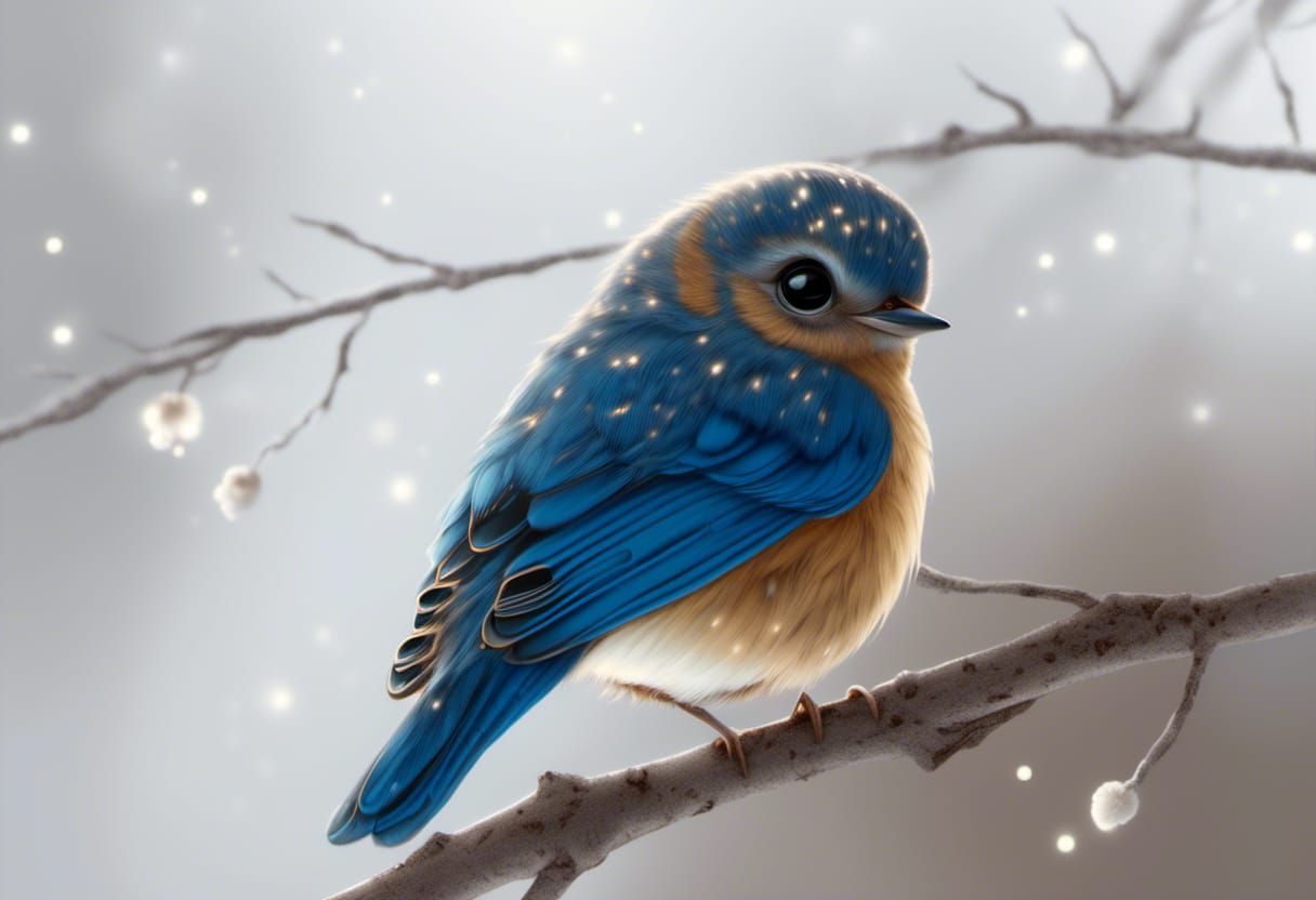 Cute Dandelion with Big Eyes in Detailed Digital Art