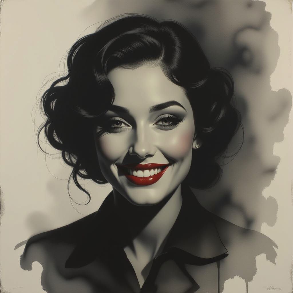 Surreal Smoky Reflection with Wide Smile