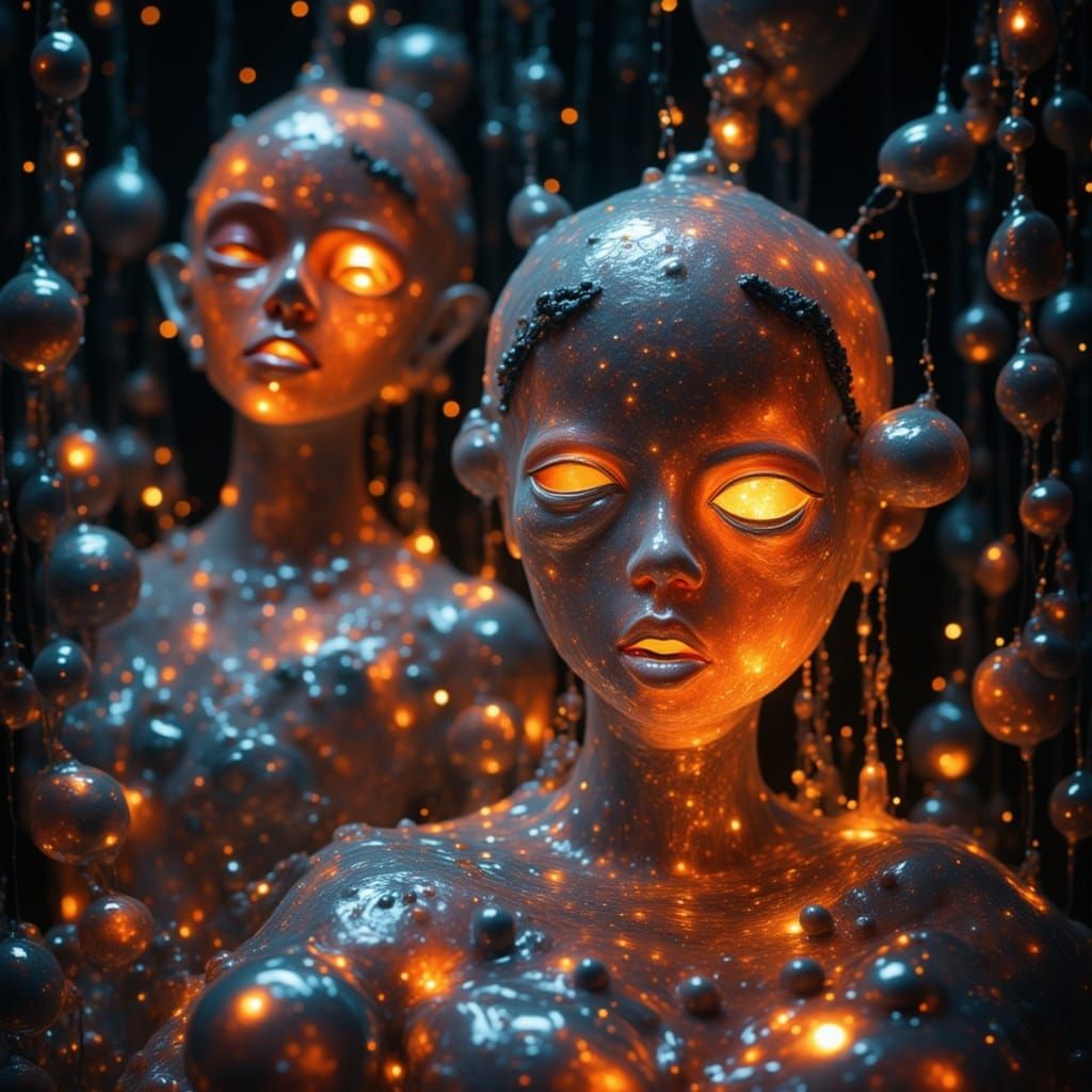 Holographic Dolls in Spooky Surrealist Dreamscape