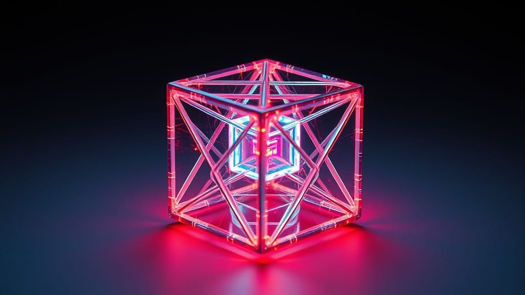 Tesseract Cube in Geometric Perspective