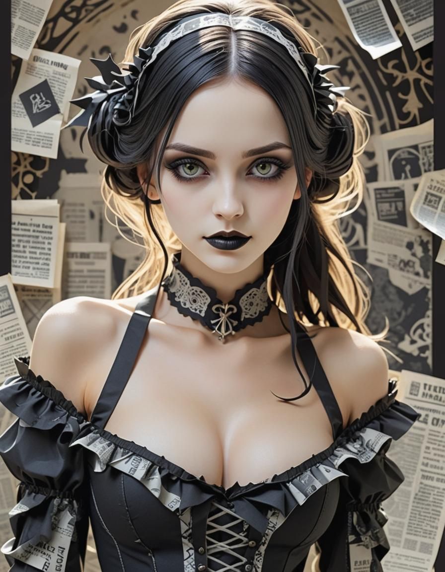 Most beautiful attractive Gothic  as patchwork uniform , wor...