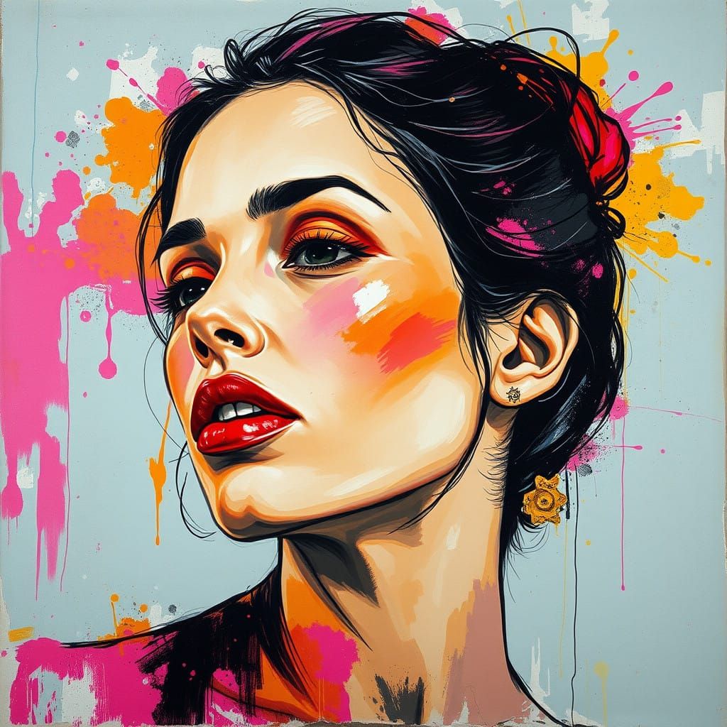 Impasto Oil Painting Portrait in Bold, Expressive Style