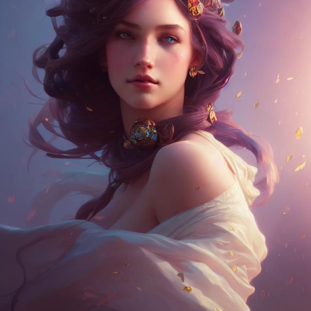 Princess Portrait in Hyperdetailed Lighting