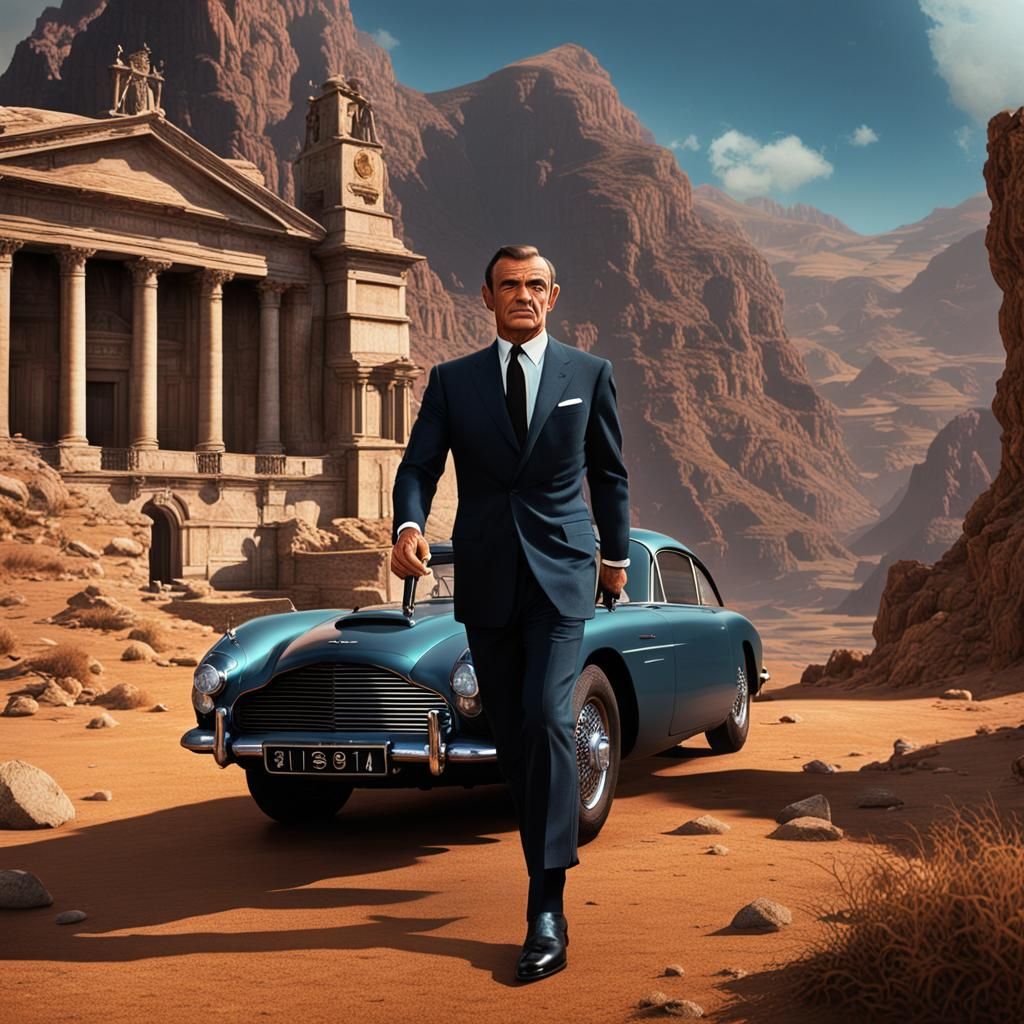 Sean Connery as James Bond: Detailed Matte Painting