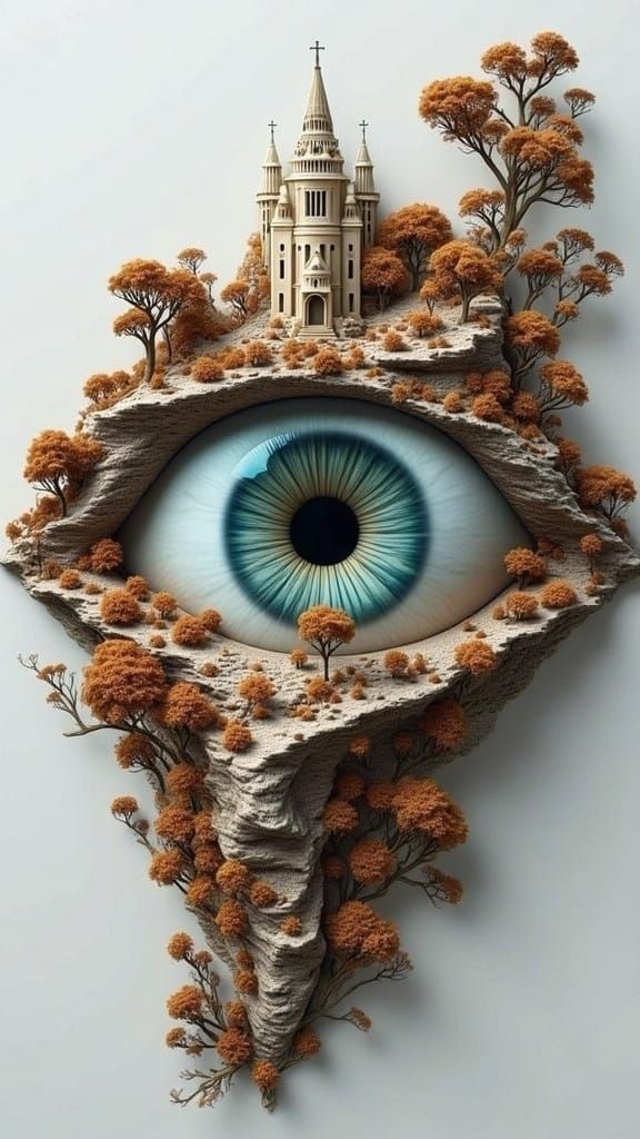 Surreal Ukrainian Metropolis Unfolds Within a Dreamy Eye