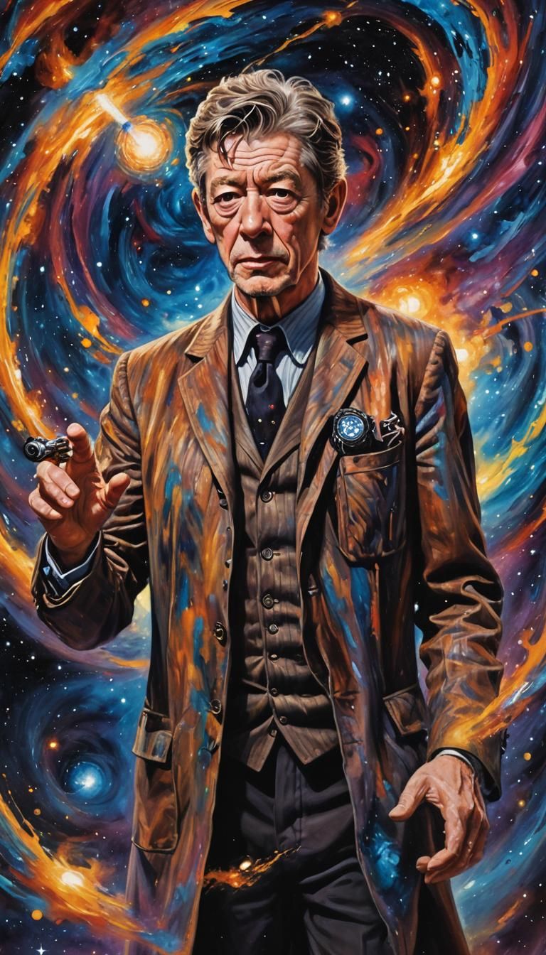 Doctor Who in Impasto Style Time Vortex