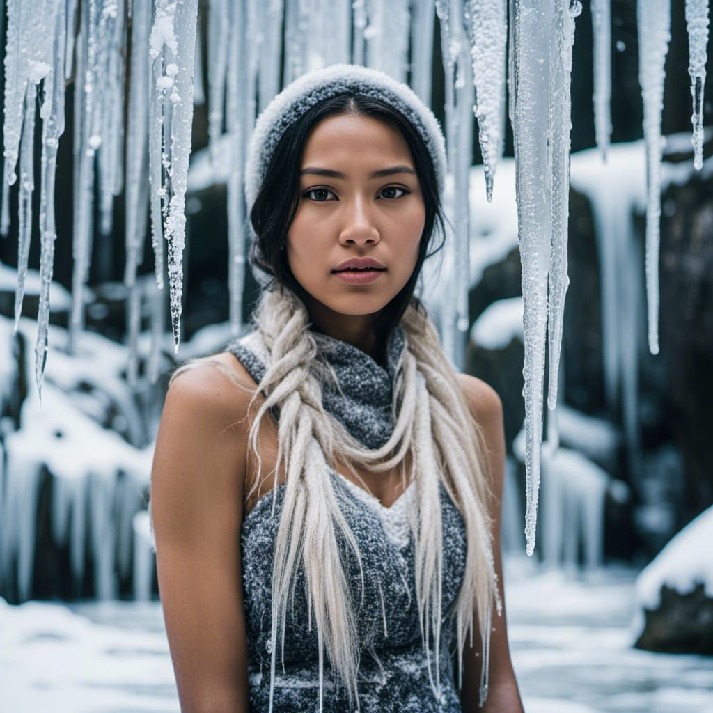 Tropical Rainforest Meets Frozen River in Realistic Photo
