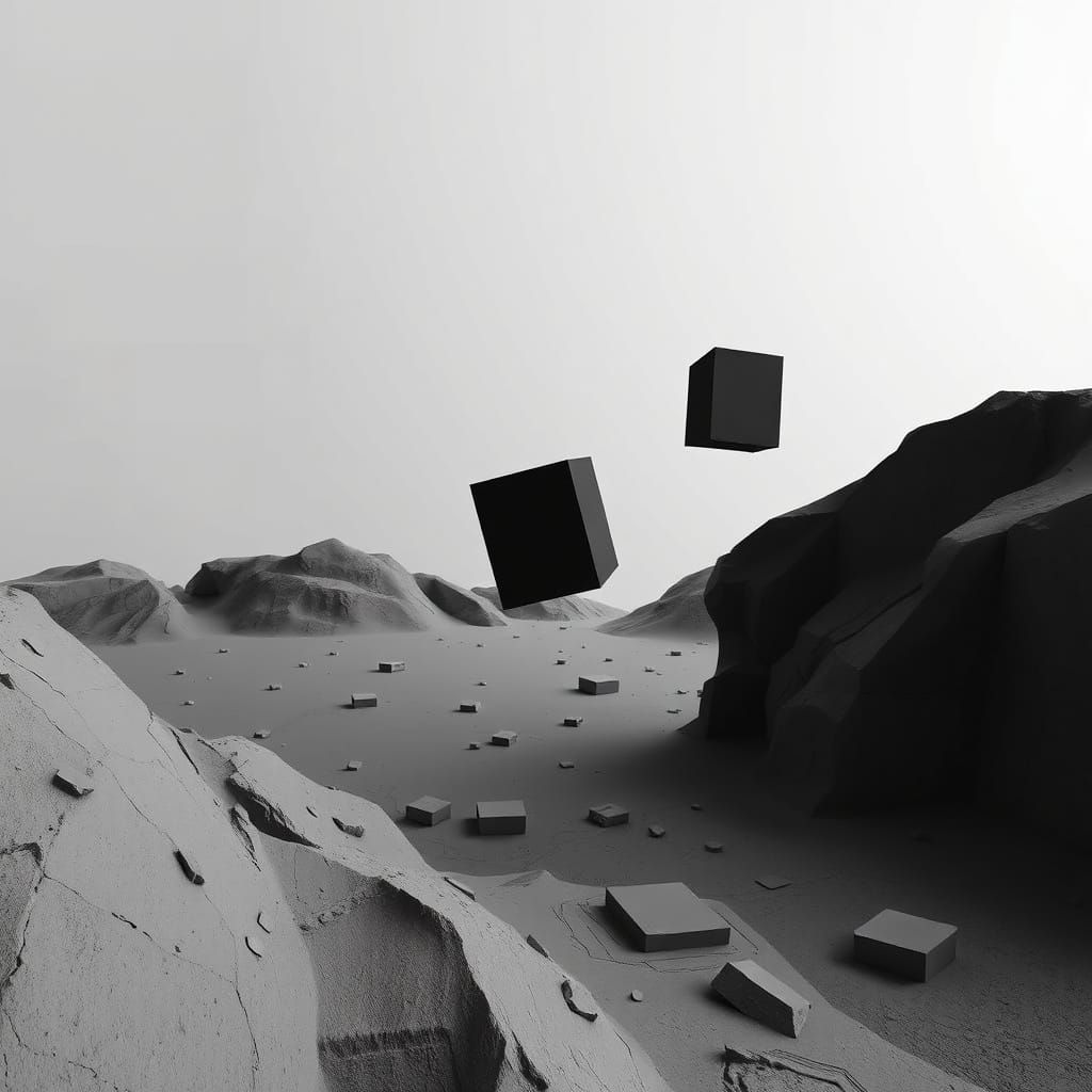 Surrealist Void in Cubist Fragmentation Style