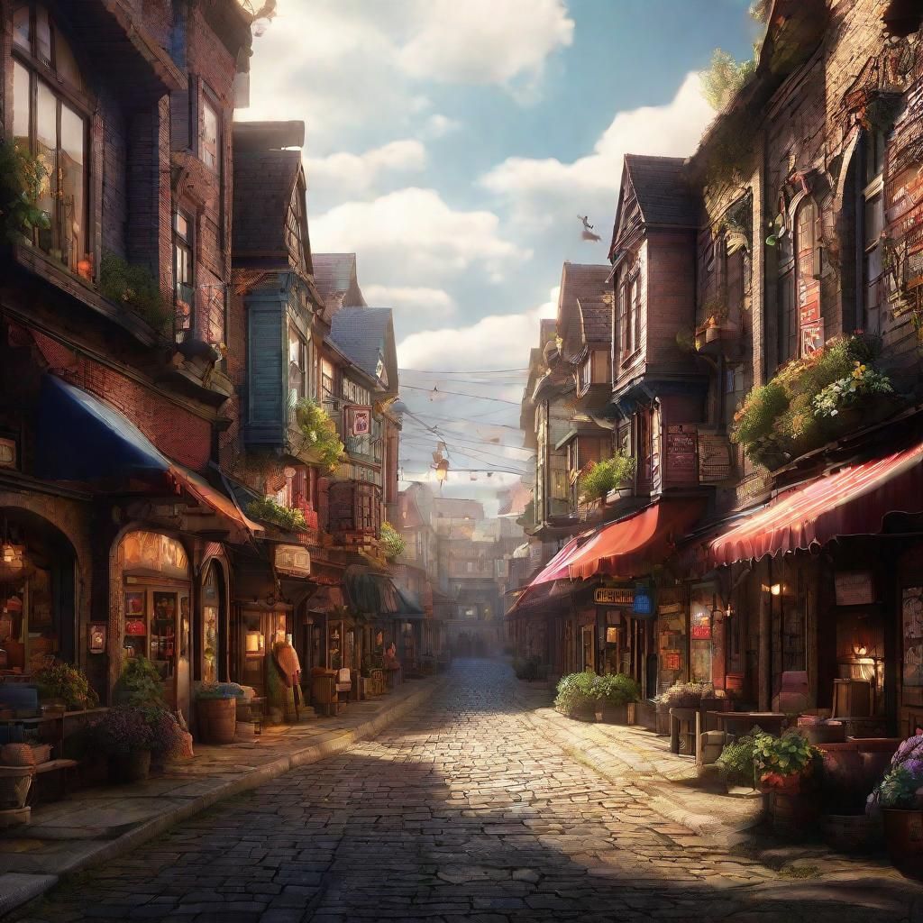 Fantastical Market Town Concept Art in Ultra HD