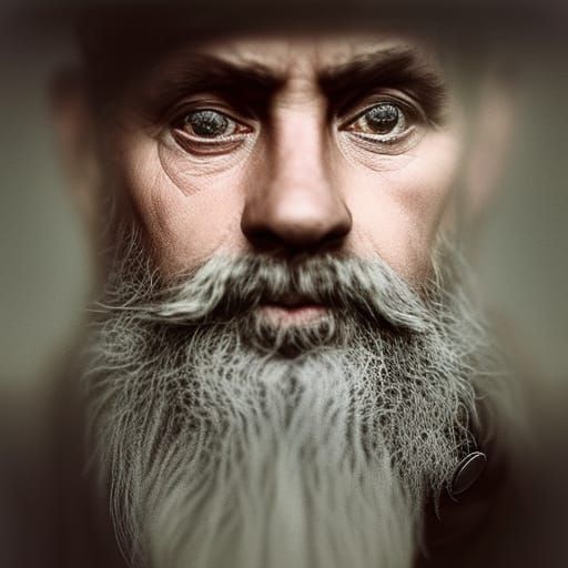 Realistic Portrait of an Old Sailor