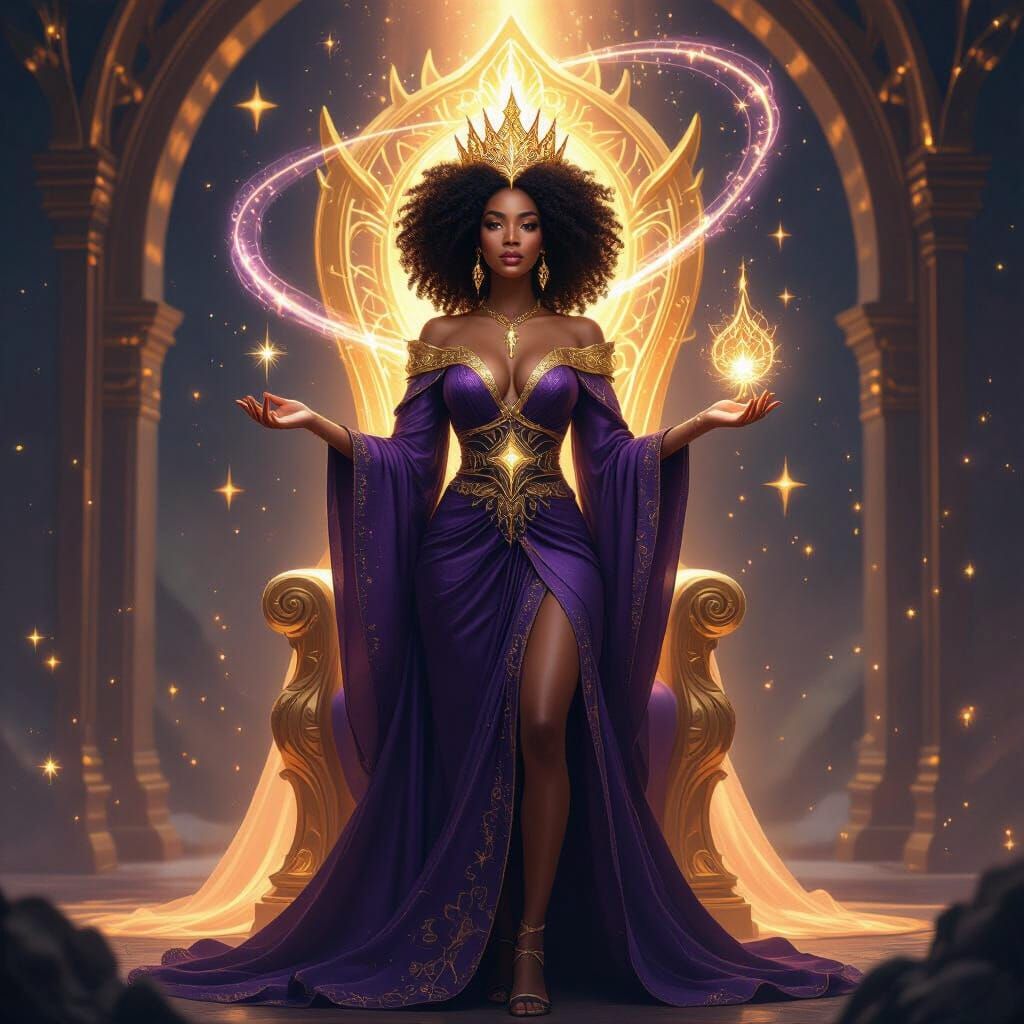 Empress Chahym Ascends in Cosmic Throne Room