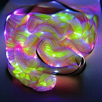 Abstract Neon Crystal Swirl