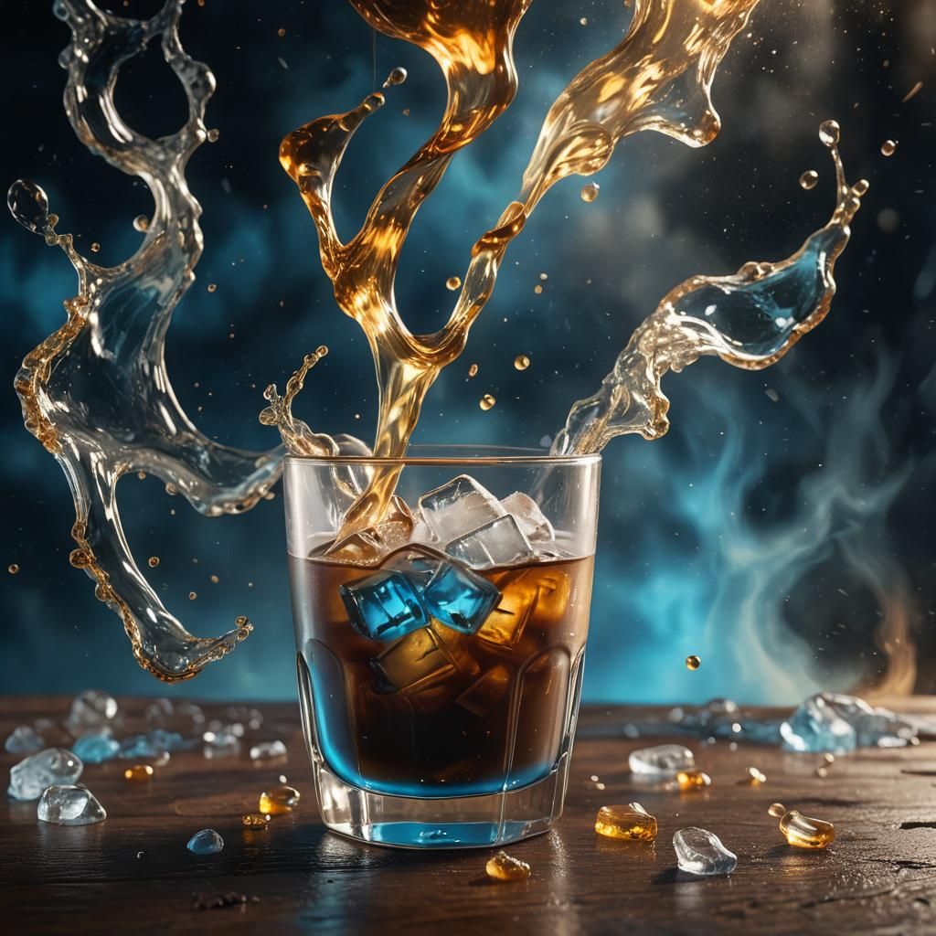 Iced Coffee with Cold Mist in Fantasy Art