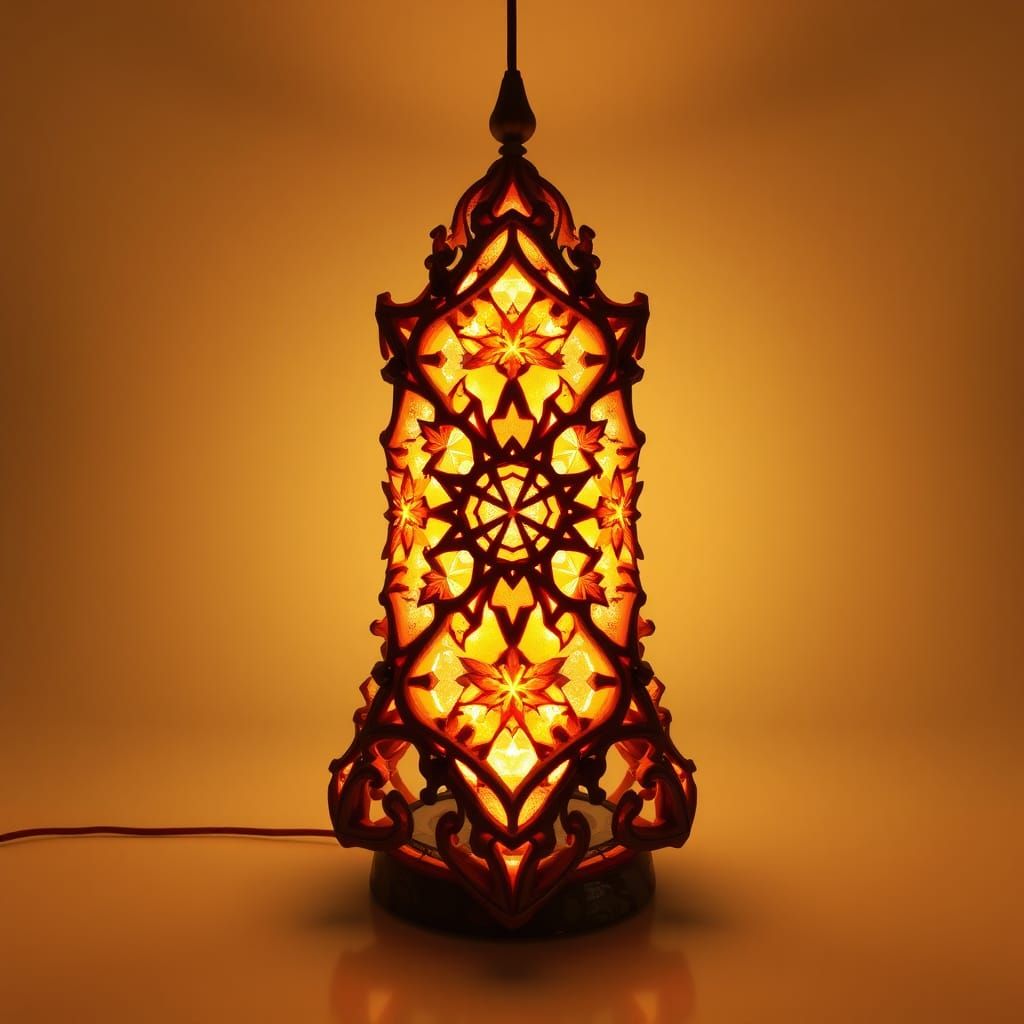 AI Generated Fractal Lamp Design