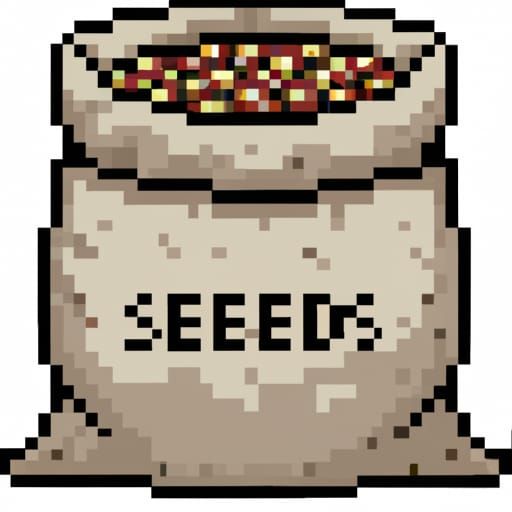 Burlap Sack of Seeds Pixel Art Icon