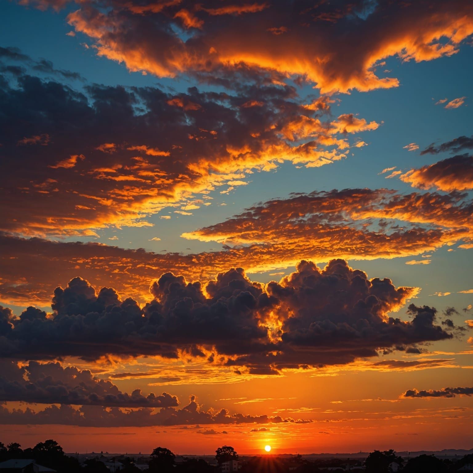 Surreal Sunset with Dreamlike Atmosphere