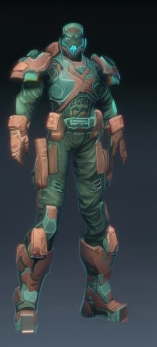 Futuristic Tactical Soldier Concept Art in Spacecore Style