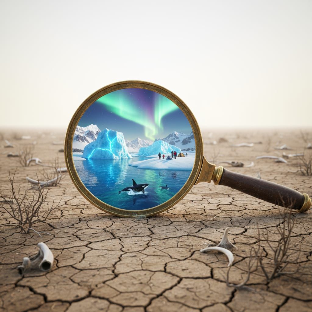 Desert Magnified to Arctic Wonderland