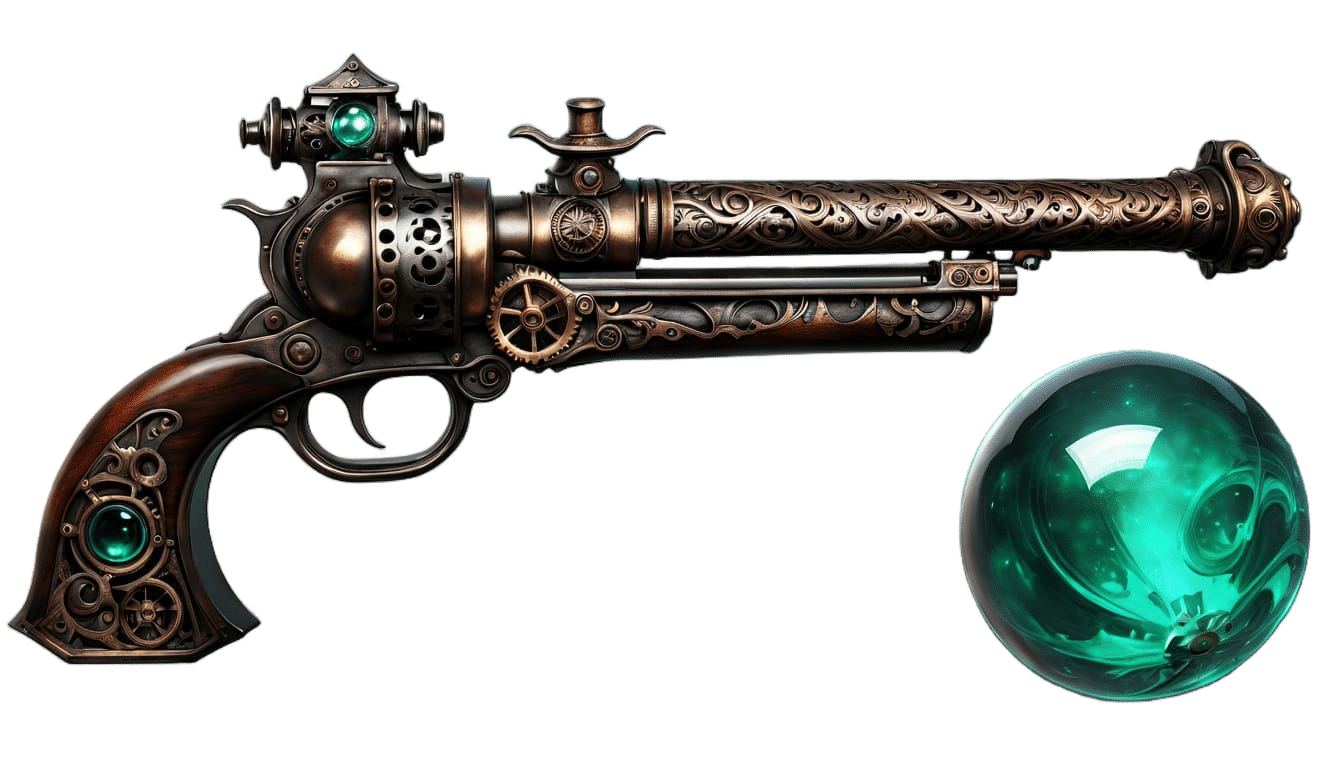 Steampunk Musket Handgun in Magic Anime Style