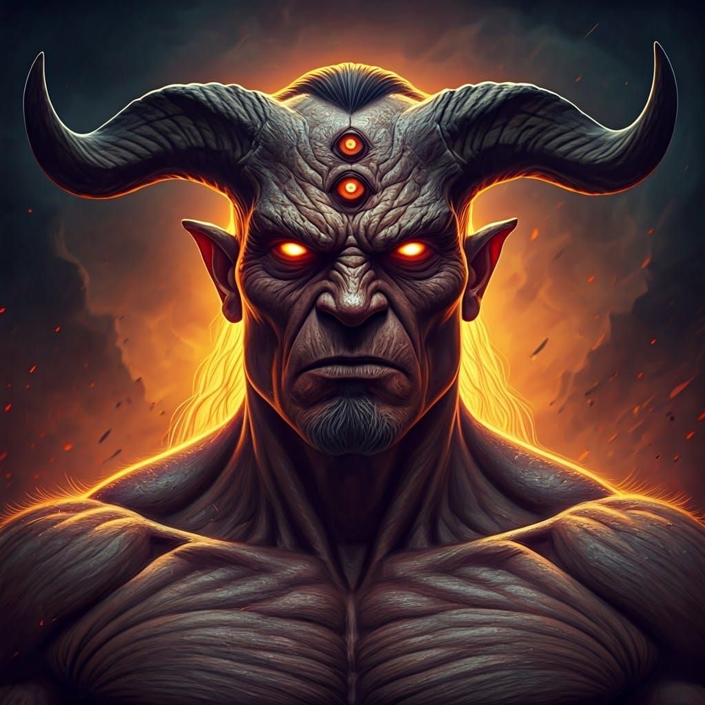 Balor, Celtic God of Chaos in Gothic Style