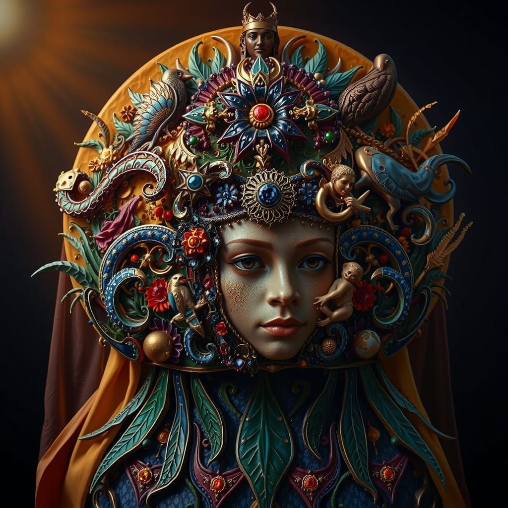 Masterpiece Painting of Beauty and Truth