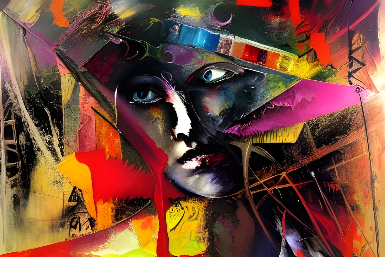 Chaos and Order: Neo-Impressionist Oil Painting