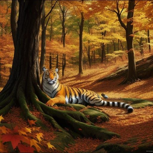 Resting tiger