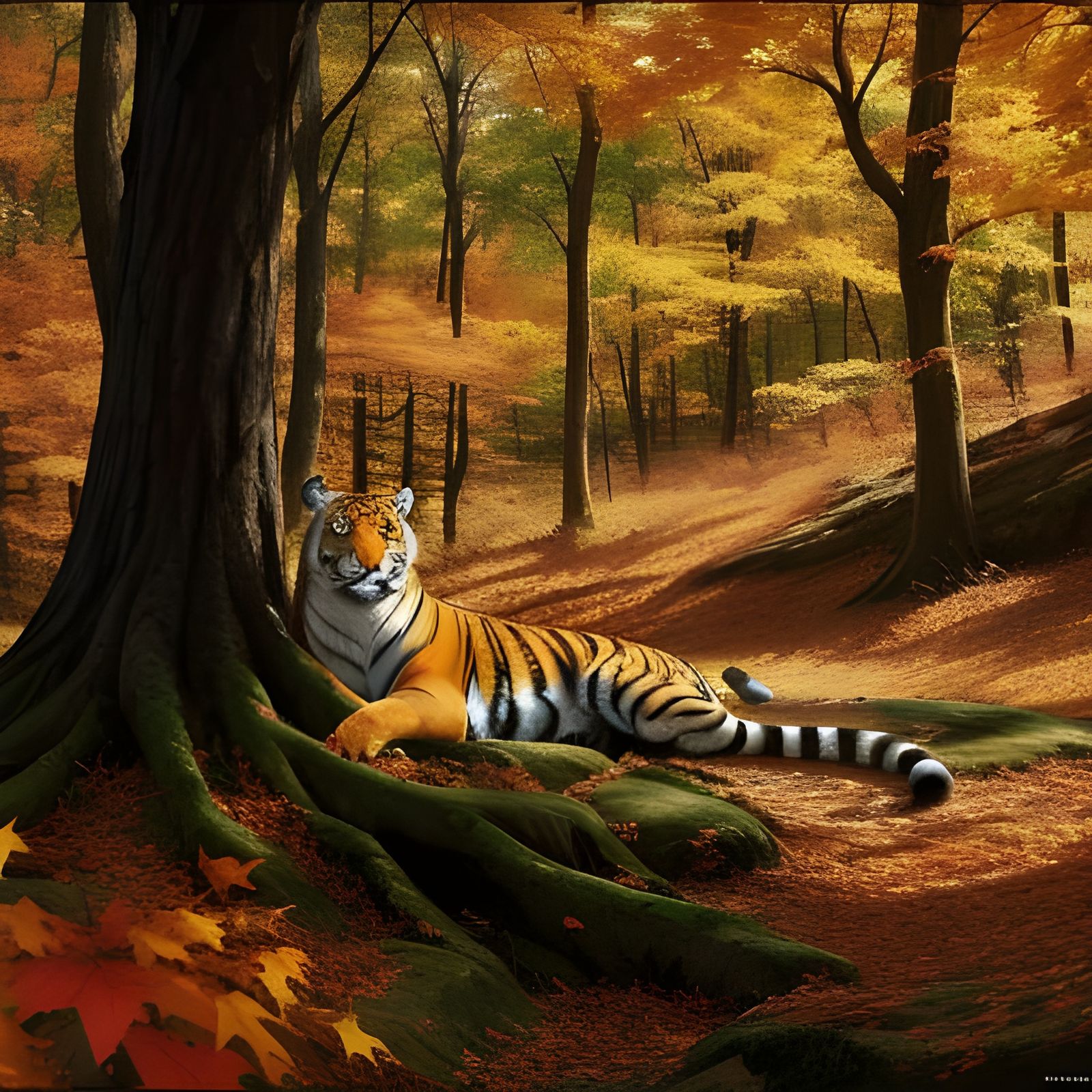 Resting tiger