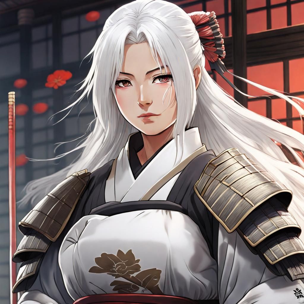 Samurai Woman in Edo Japan, Anime Style