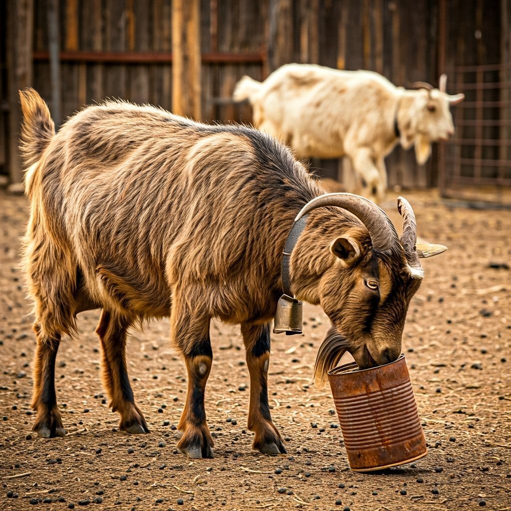 Goats in Rural Landscape: A Pastoral Scene