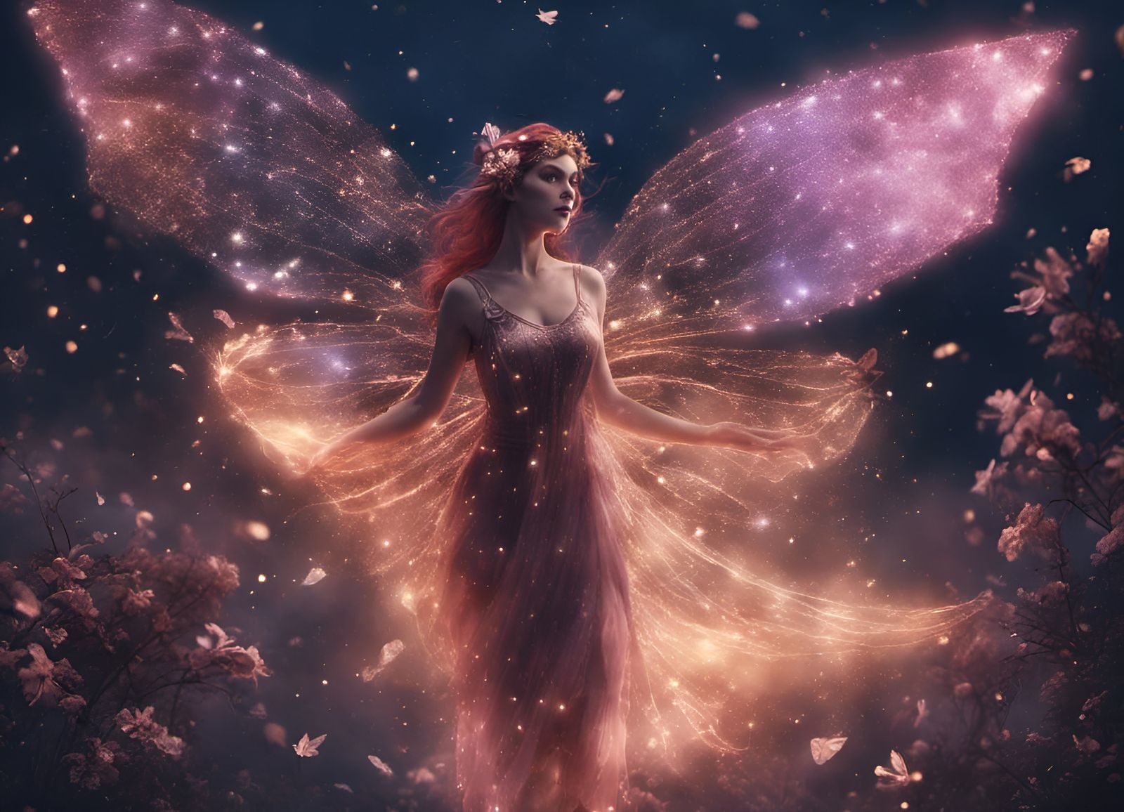 Glittering Fairy Flight in Ethereal Fantasy Style