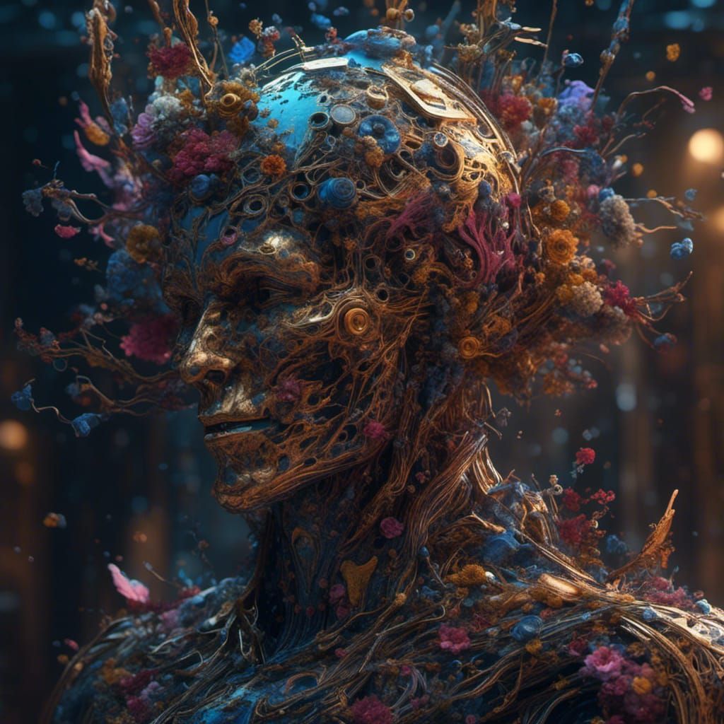 Surreal Security Camera Man: Detailed Digital Art