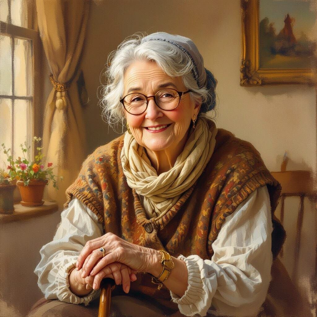 Warm Family Portrait Inspired by Classic Art