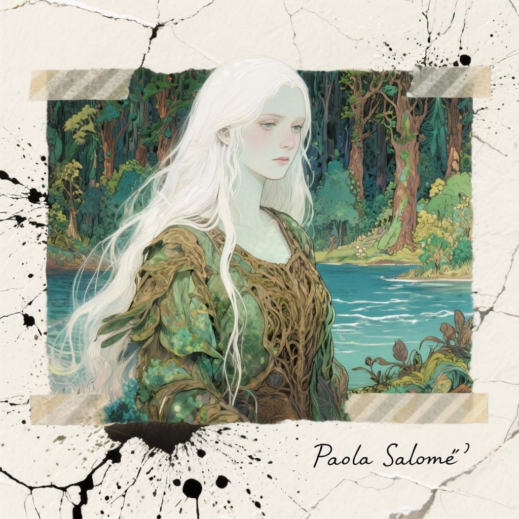 Mystical Woman in Enchanted Forest Double Exposure