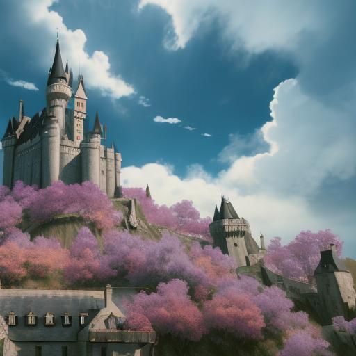 Vampire Castle Under Realistic Clouds in Ultra HD