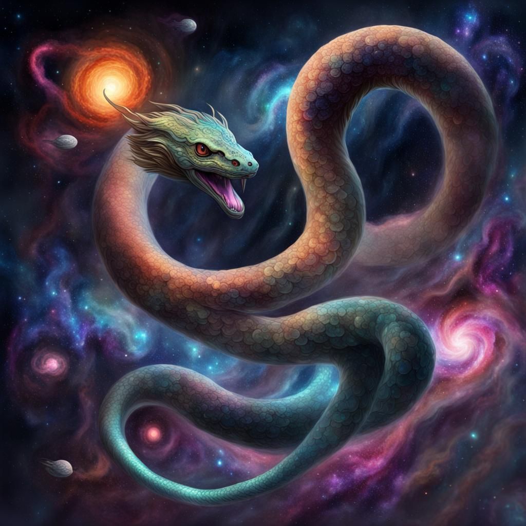 Great Galaxy Serpent in Cosmic Display