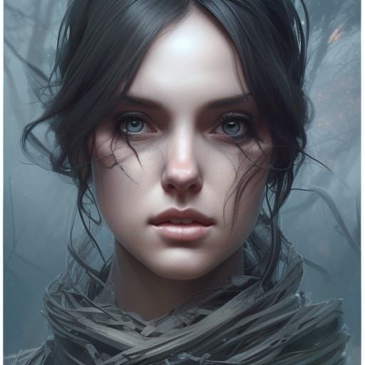 Ash Landscape Concept Art in Hyperdetailed Style