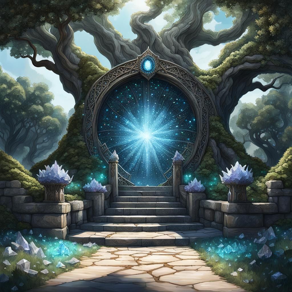Crystal Portal in Ancient Oak Tree: Splash Art