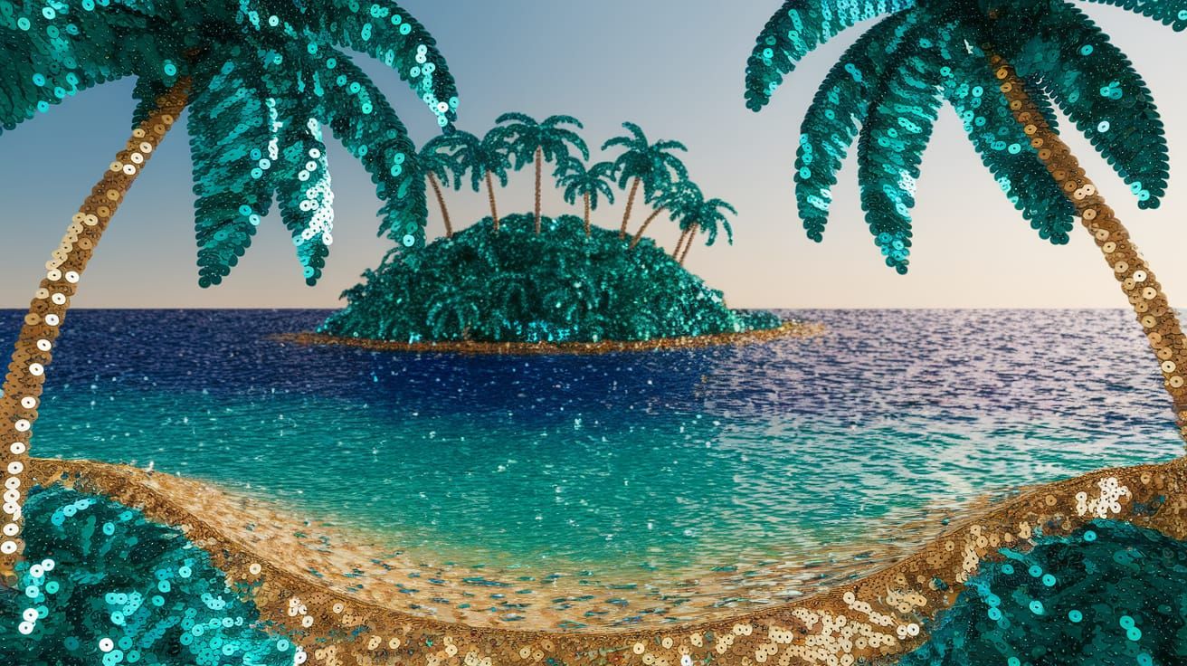 Sequin Tropical Paradise in Vibrant Colors