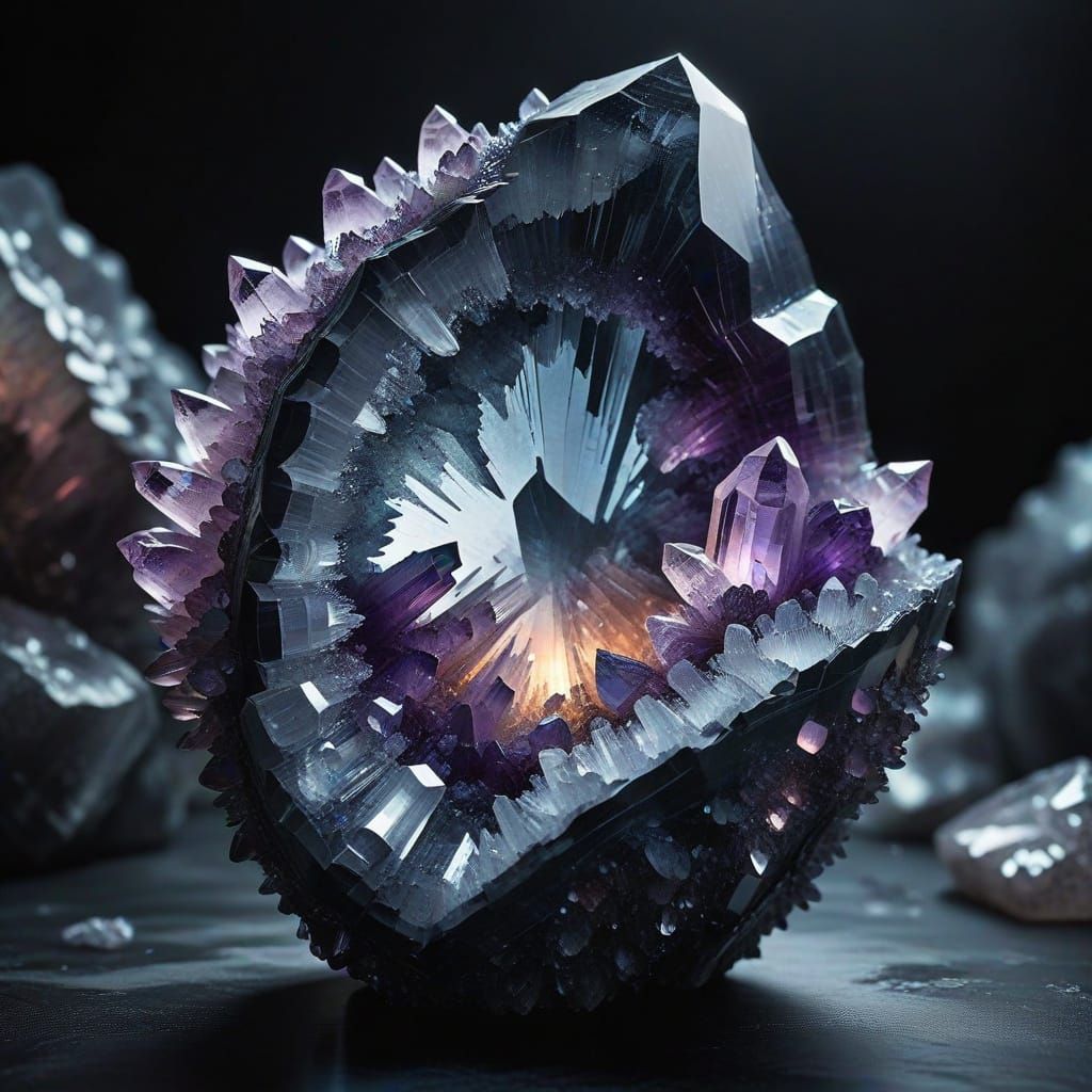 Colossal Crystal Geode Lit From Within