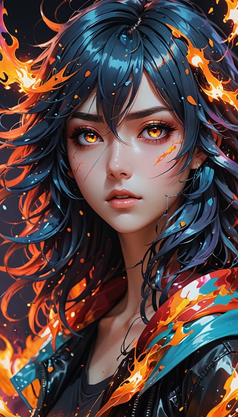 Telepathic Vision: Emo Woman in Melting World