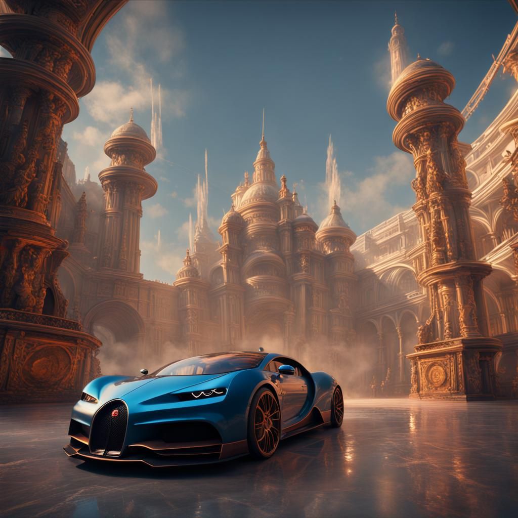 Bugatti Bolide Exhibition: Detailed Matte Painting