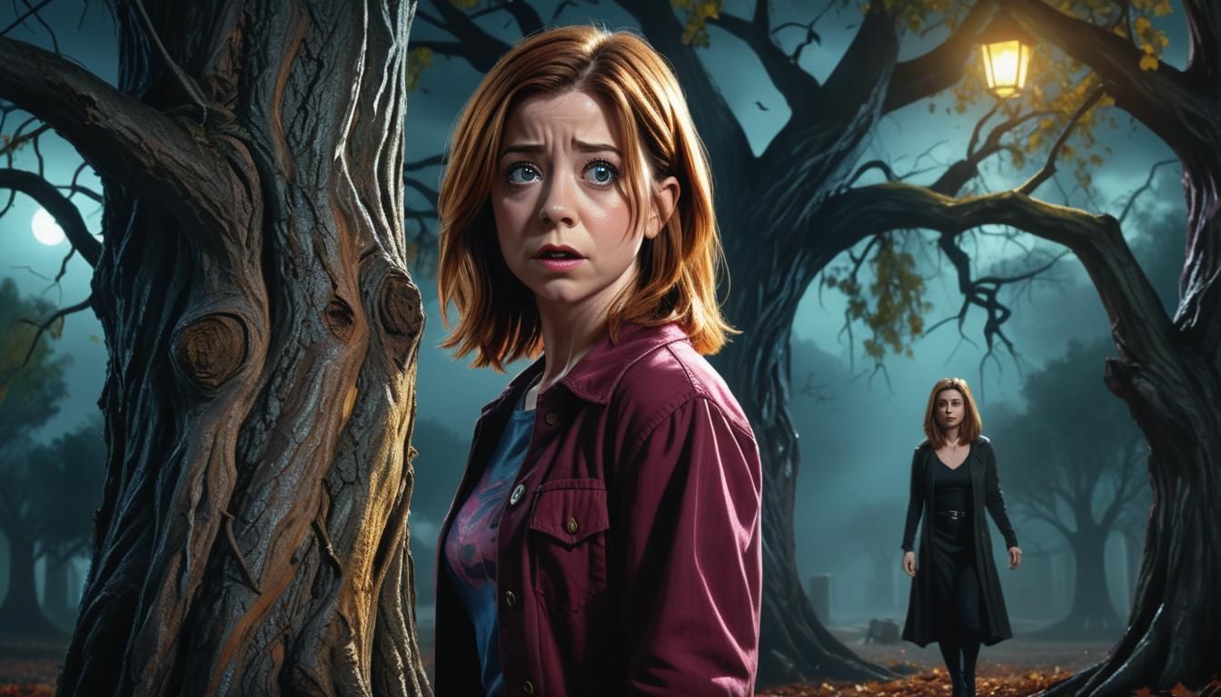 Willow Rosenberg in Spooky Horror Art Style