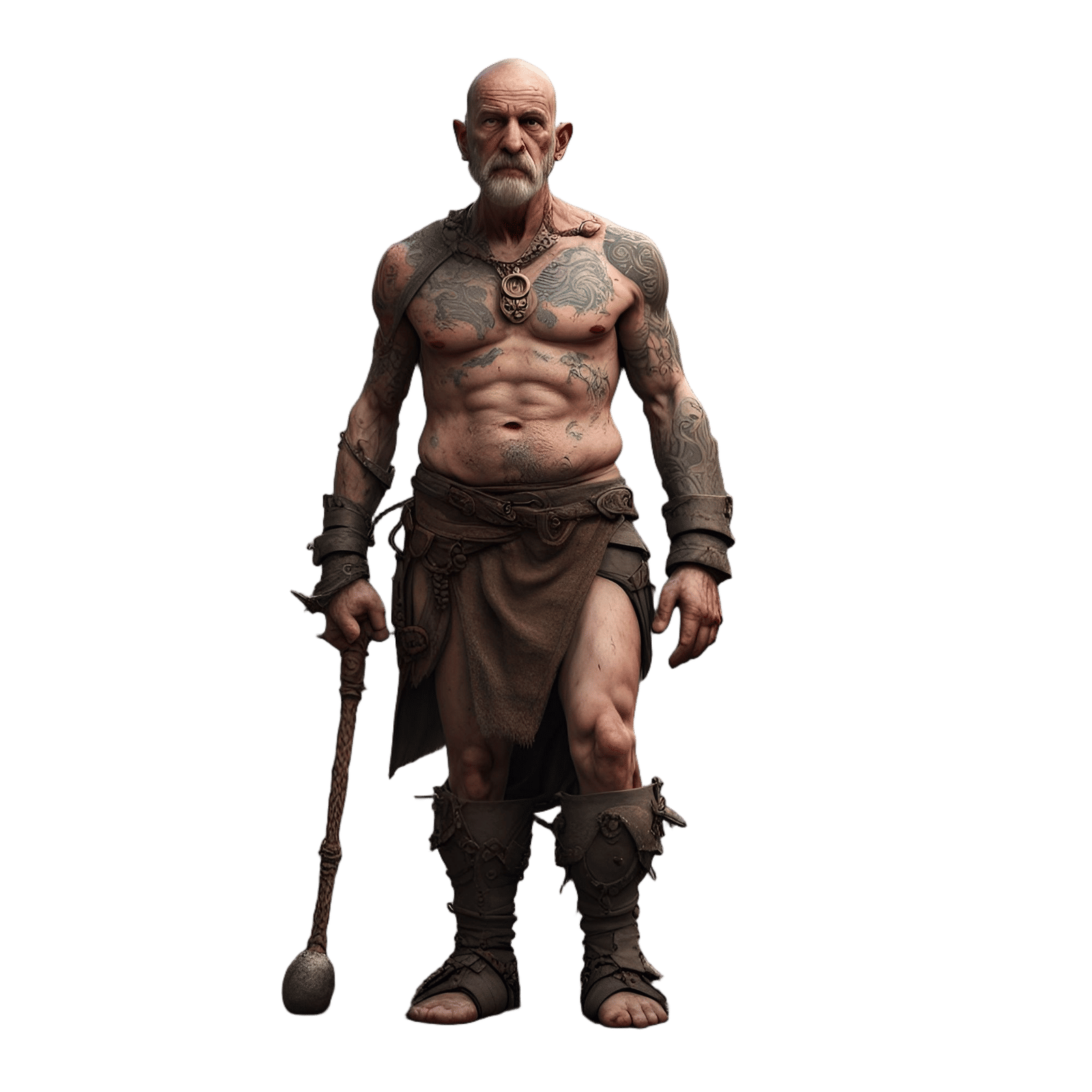 Deformed Giant Human with Tattoos: Fantasy Art