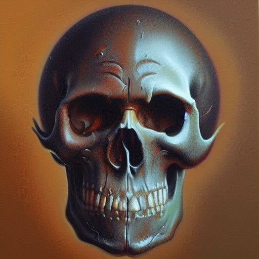 Skullflower as Oil Painting