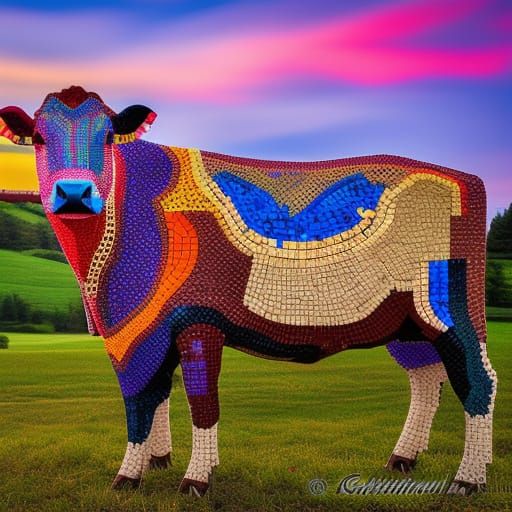 Mosaic cow !!