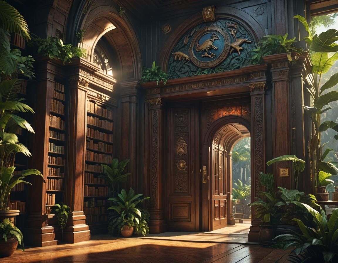 Ancient Library Portal to Jurassic World
