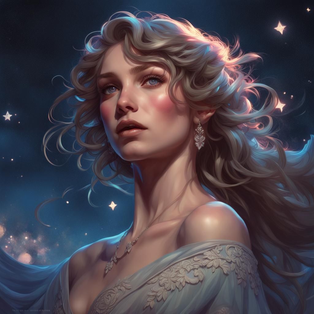 Moonlit Dance: Hyperdetailed Portrait in Unreal Engine 5